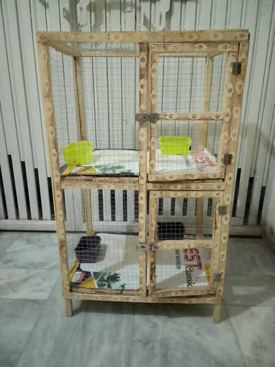 Wooden Cage For Sale Hens Chick's birds cage 2 Portion