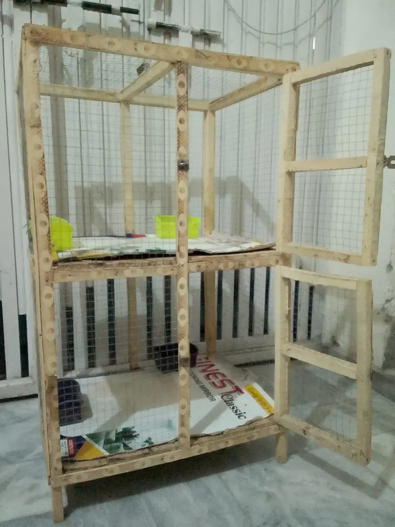 Wooden Cage For Sale Hens Chick's birds cage 2 Portion — photo 5