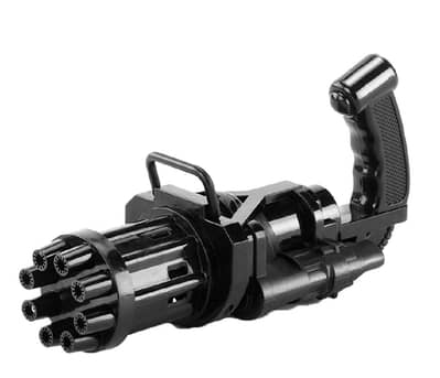 Electric Gatling Bubble Gun – 8 Hole Automatic Bubble Blaster Toy for