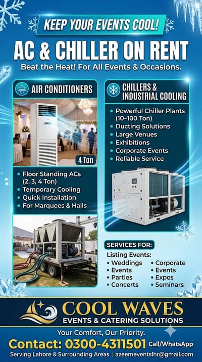 Ac Renting Services/ Cabinat Chiller/ Cabinate Ac/ Ac on rent / Rent