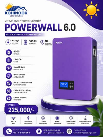 knox lithium battery 4kw, 6kw, 8kw, 10kw, 24V 100 Ah Lithium Battery