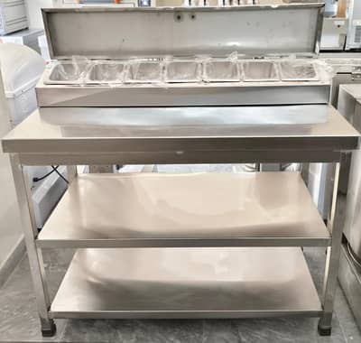 Working table, topping table, working table with bowls for sale