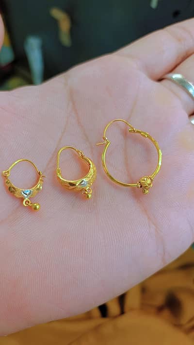 gold plated jewellery earrings ring necklace Sona ka pani karvay