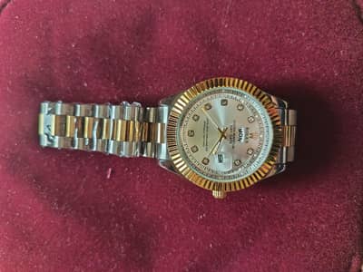White Rolex Datejust Texture Men's watch