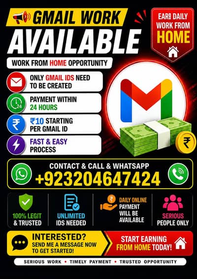 Gmail id creation work