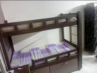 bunk bed pure wooden and solid