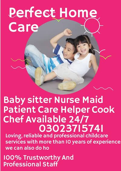 Maids /Nanny /Baby sitter /Nurse /Patient attendant /Cook /Driver eyc