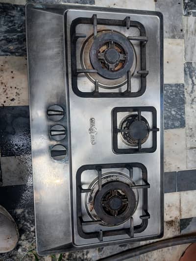Nas Gas 3 Burner Stove in Good Condition for Sale