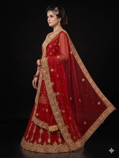 Elegent Red Sharara ready to wear - like new