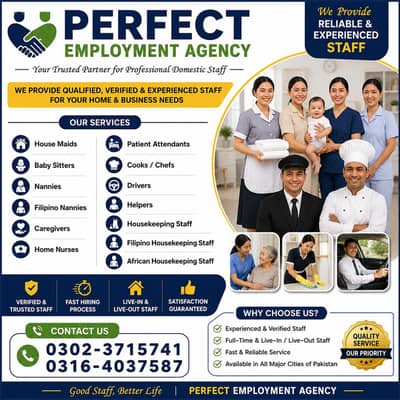 Baby sitter /House Maids /Patient Attendant /Helper /Cook /,Driver