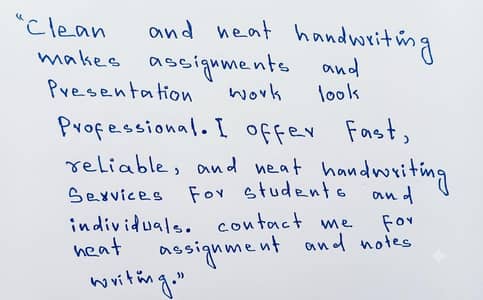 Neat English Handwriting & Document Writing Service