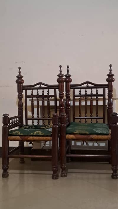 traditional wooden armchair