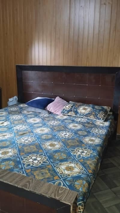 bed with mattress