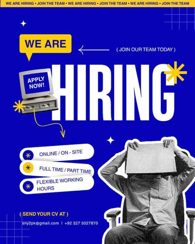 HIRING FOR REMOTE/ON-SITE POSITIONS