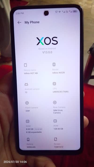 Infinix Hot 40i 8+8gb 128gb complete box 03175432758