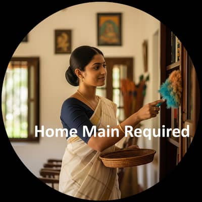 Home Maid / Ghar ke kaam ke liye Khatoon ki zarorat hai.