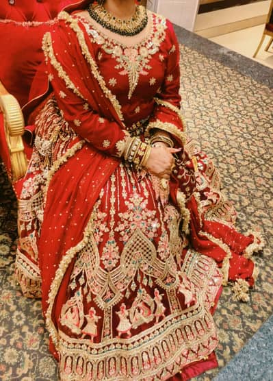 Red lehenga (bridal)