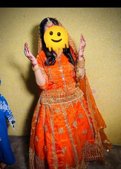 Bridal Orange Lehenga Choli – Ready to Wear