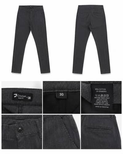 Charcoal Grey Slim fit trouser Premium Fabric