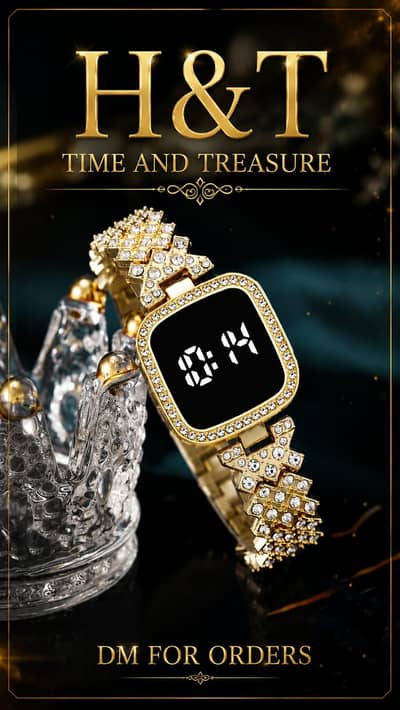 Women Square Digital Touch Watch