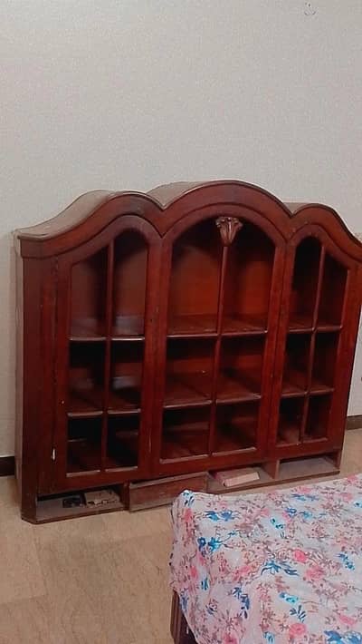 solid wood showcase and cupboard