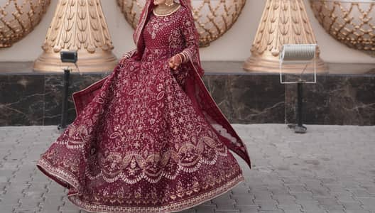 Batik Bridal 3pc Red Lehnga
