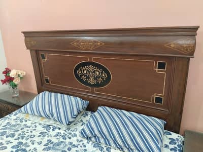 Wooden king bed set