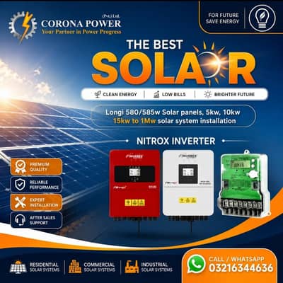 Solar System Installation | Premium brands (Longi x10, Canadian topcon