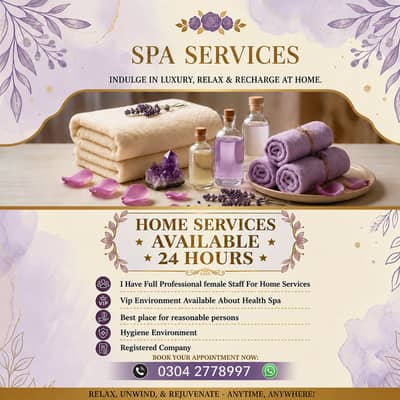 Home Spa Services available