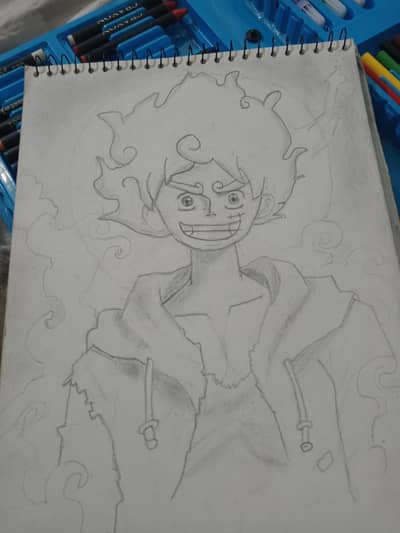 handmade luffy drawing