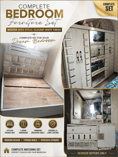 Complete Bedroom Furniture Set for Sale | Modern White Deco Style