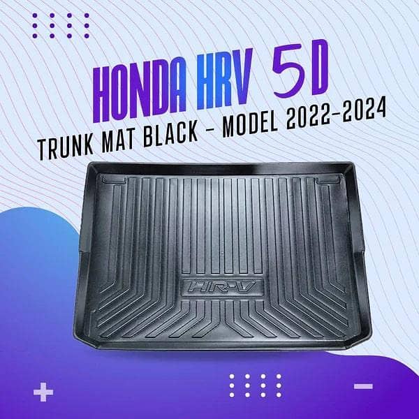Honda HR-V 5-Door Trunk Mat, Black, Model Years 2022–2024