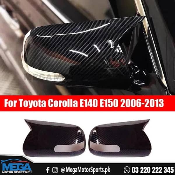 Corolla 2012 Batman Style Side Mirror Cover in Carbon Fiber