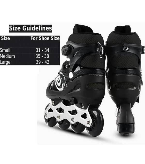 Skating Shoes Adjustable Inline Metal Base and Led Wheels