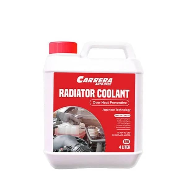 Carrera Long Life Radiator Coolant Red 4L – Heat Preventive, Anti-Corrosion Engine Coolant