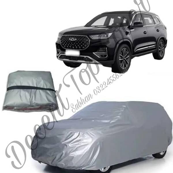 Tiggo 8 Pro Topcover: Silver Coated Car Cover 100% Water and Dustproof