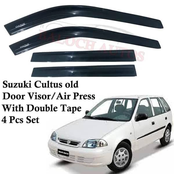 Suzuki Cultus Door Visor / Air Press / Sun Visor with 3mm Double Tape (2000–2017)