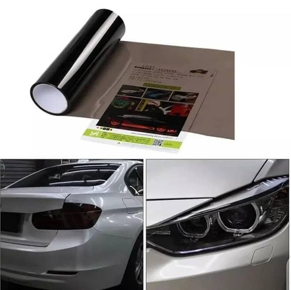 4ft x 1ft Headlight Paper: Light Black Tint for Car Headlights and Back Lights