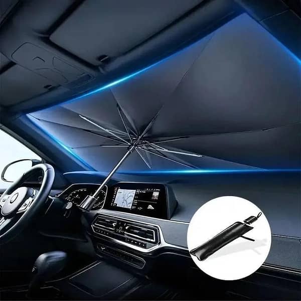 Car Sun Umbrella Shield for Front Window - Telescopic, Heat-Insulating Shade Cover