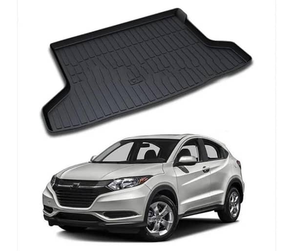 Honda Vezel PVC Trunk Mat – Premium Cup Tray Design, Waterproof and Washable