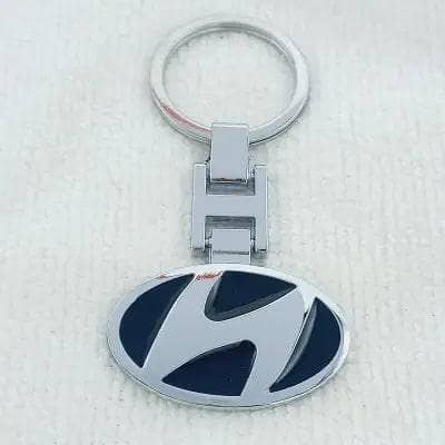 3D Metal Hyundai Logo Keychain for Vehicles – Black