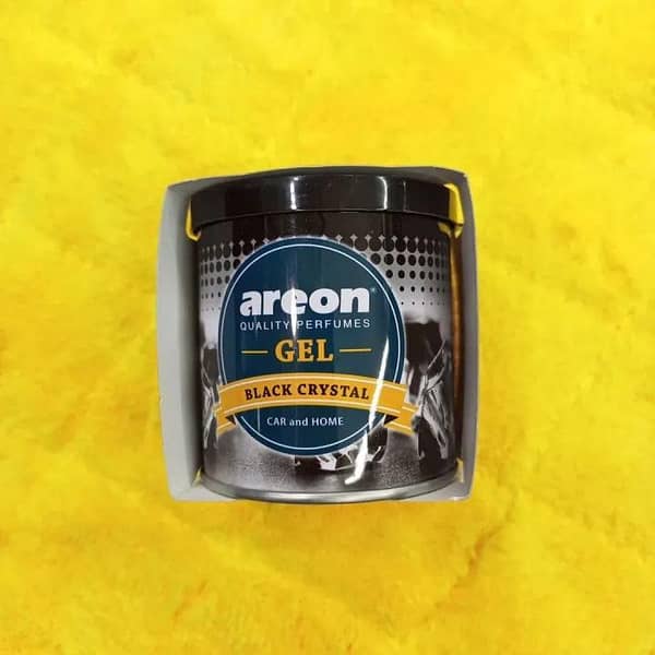 Areon Gel Black-Crystal Air Freshener for Car and Home