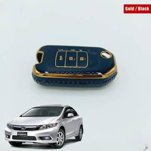 Honda Civic REBIRTH 2012-2016 TPU Key Cover Black-Gold