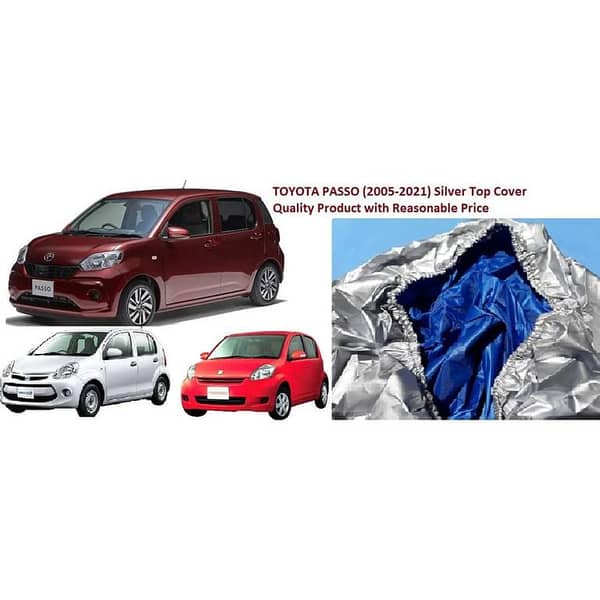 PASSO (2005-2021) Toyota Parachute Top / Body Cover (W) – Auto Care and Protection Silver Car Top Cover