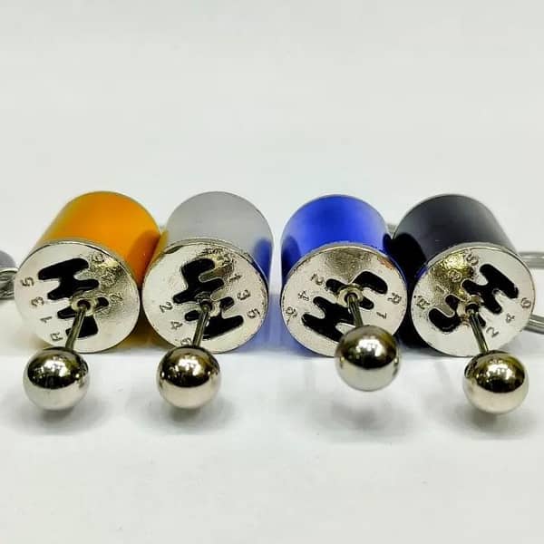 Car 6-Speed Gear Knob Keychain Metal Key Ring for Car Refitting