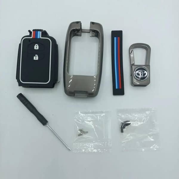Toyota Aqua Key Cover with Metal Shell, 2 Button