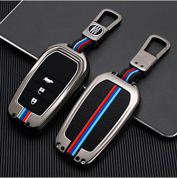 Toyota Revo / Rocco Premium Metal Key Case – Zinc Alloy, Water-Resistant, Scratch-Proof (Gun Grey)