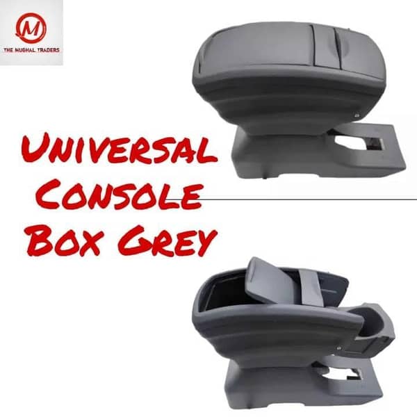 Universal Multi-Console Car Arm Rest — Grey