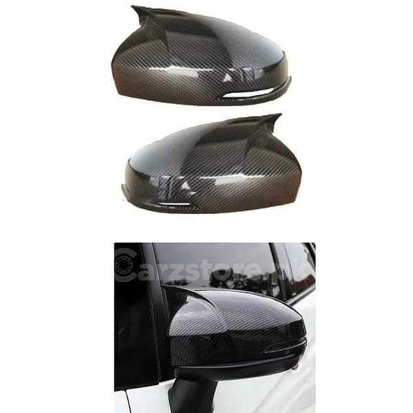 Honda City: Carbon Fiber Side Mirror Cover, Batman Style (Model 2021–2022)