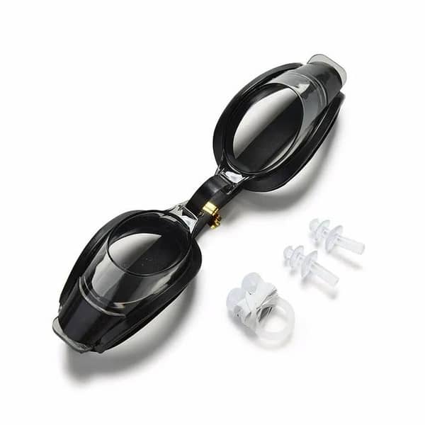 New 3 in 1 Swimming Goggles Set for Men and Women: Waterproof, Anti-Fog, UV Protection with Nose Clip and Ear Plugs